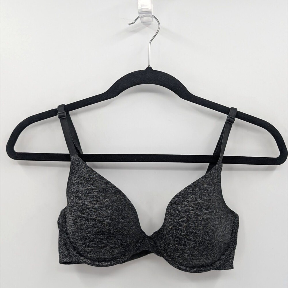 Victoria's Secret Bra 32C Gray Heather Uplift Semi Demi